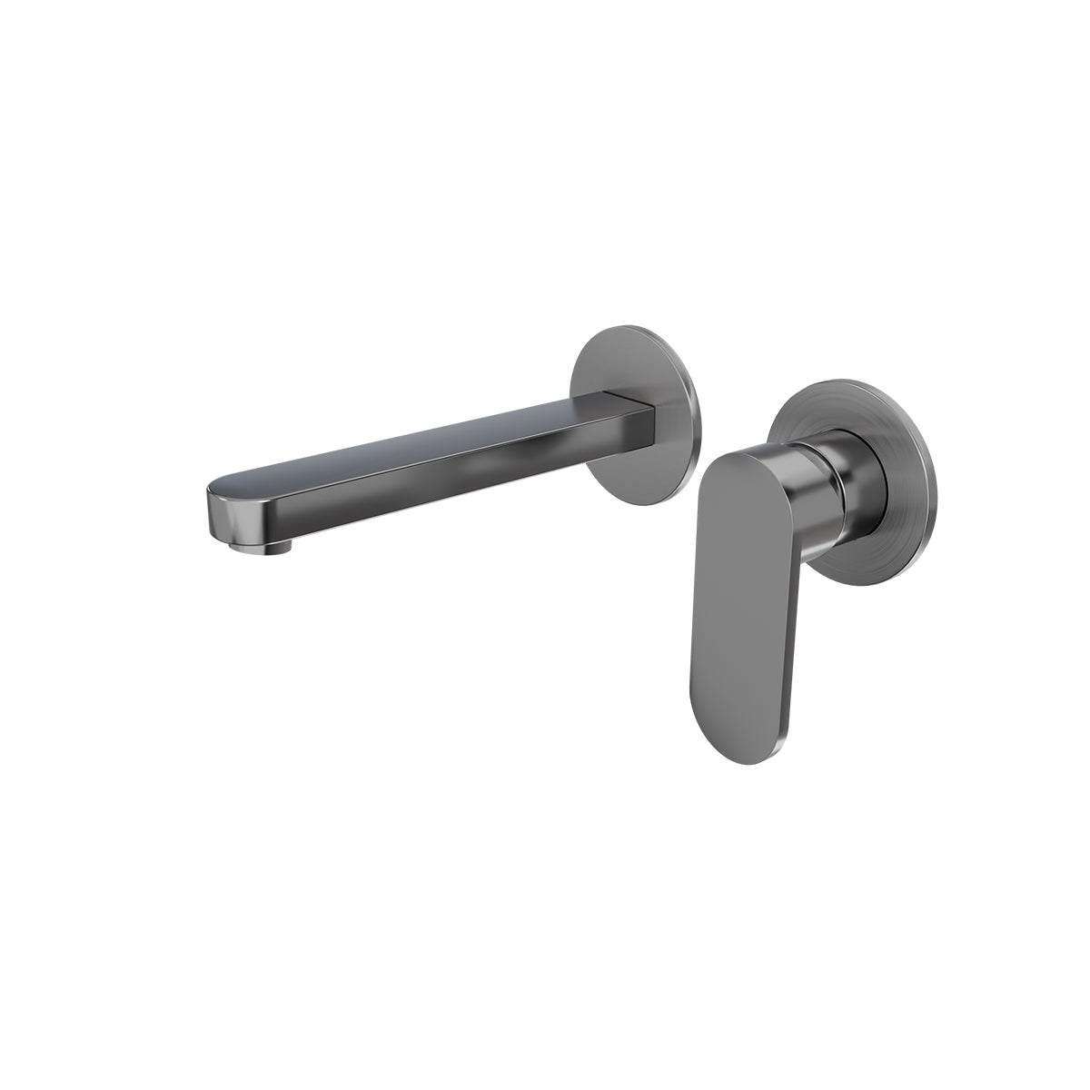 Ecco Wall Basin/Bath Mixer Separate Back Plate Gun Metal