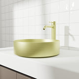 OPAL ROUND 400MM STAINLESS STEEL BASIN BRUSHED GOLD