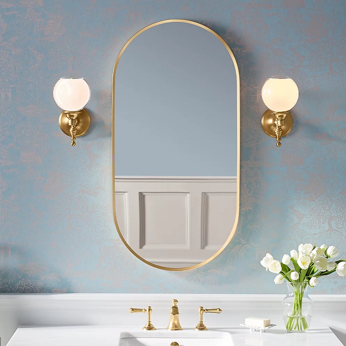 Essential 20"x 40" Capsule Decorative Mirror