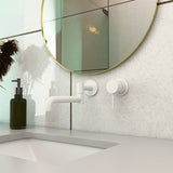 Mecca Wall Basin/Bath Mixer Swivel Spout 225mm Matte White