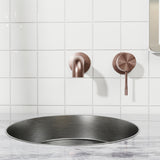 Opal Wall Basin/Bath Mixer Separate Back Plate 260mm Brushed Bronze