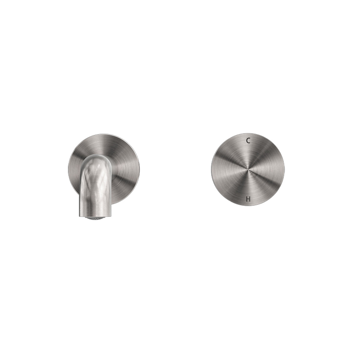 Kara Progressive Wall Basin/Bath Set 260mm Brushed Nickel