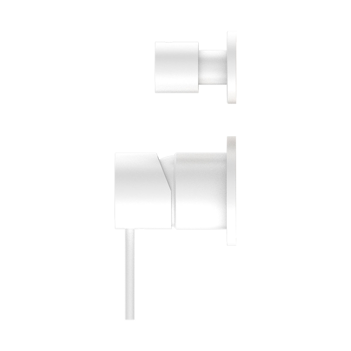 Mecca Shower Mixer With Divertor Separate Back Plate Matte White