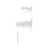Mecca Shower Mixer With Divertor Separate Back Plate Matte White