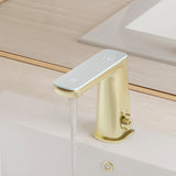 Claudia Sensor Mixer With White Top Display Brushed Nickel