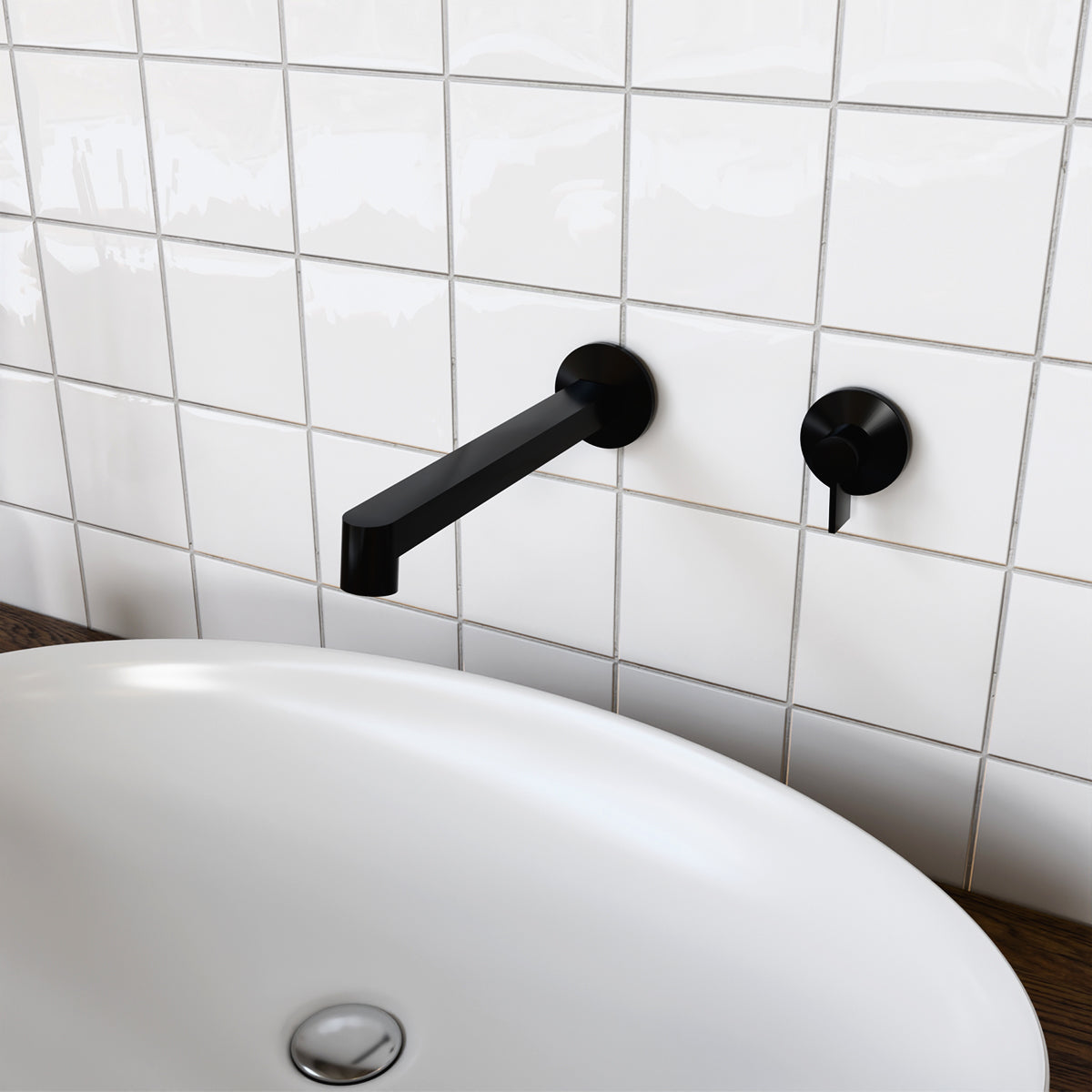 Components Row Basin Spout - Matte Black