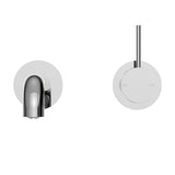 Mecca Wall Basin/Bath Mixer Separate Back Plate Handle Up 230mm Chrome