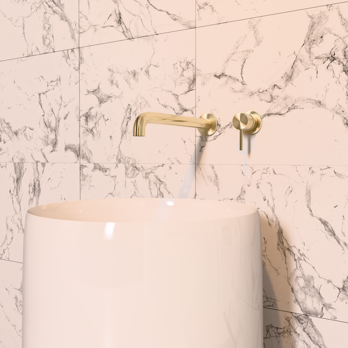 Mecca Basin/Bath Spout Inlet G1/2 Only 160mm Brushed Gold