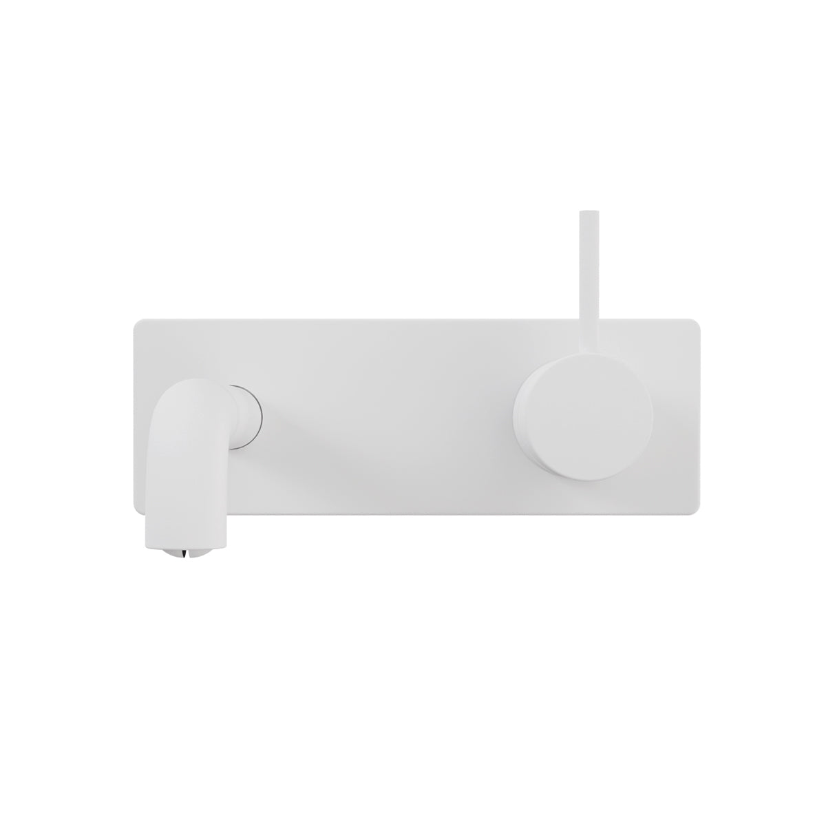 MECCA WALL BASIN/BATH MIXER HANDLE UP 120MM MATTE WHITE