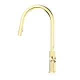 Opal Pull Out Sink Mixer With Vegie Spray Function Brushed Gold