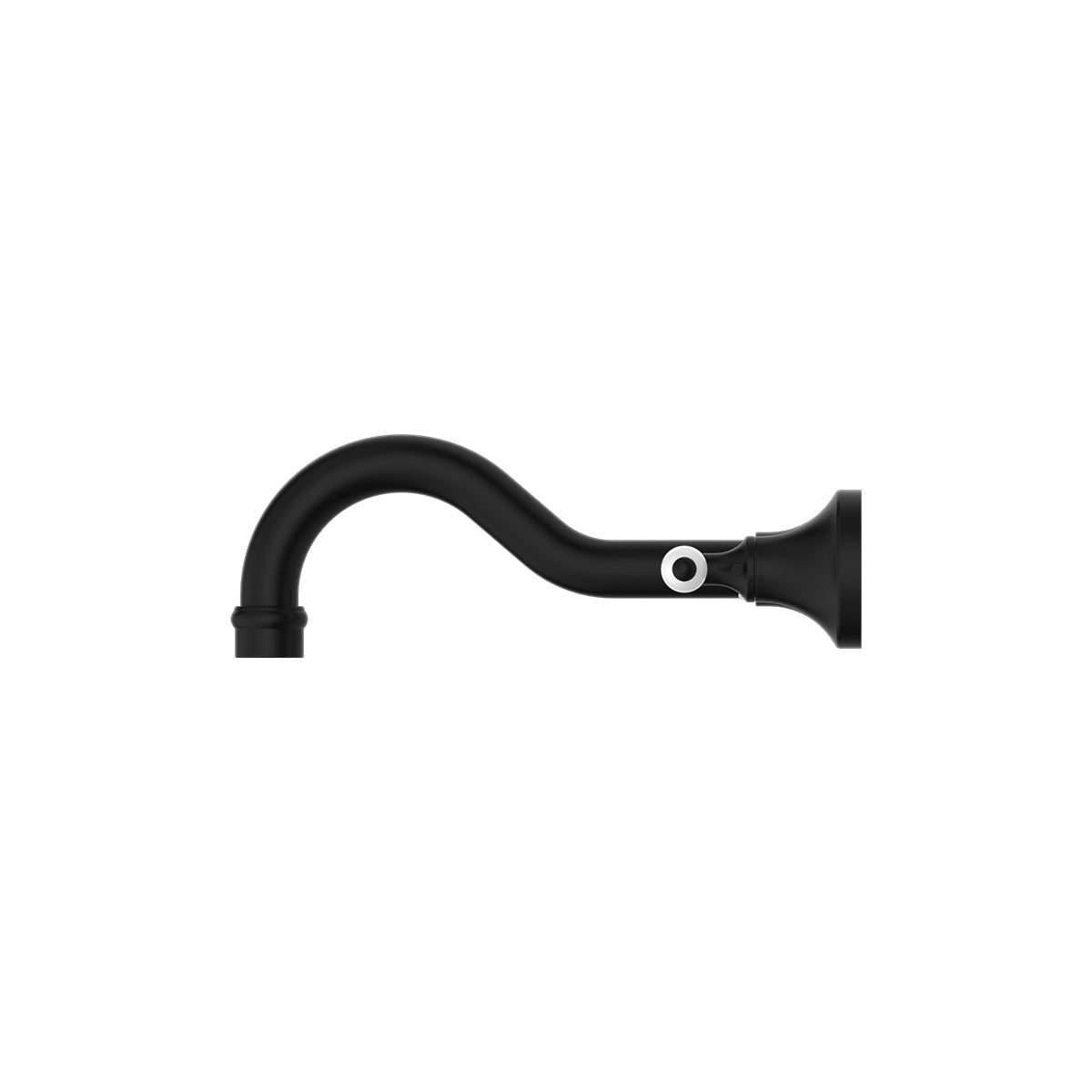 York Wall Basin Set With White Porcelain Lever Matte Black