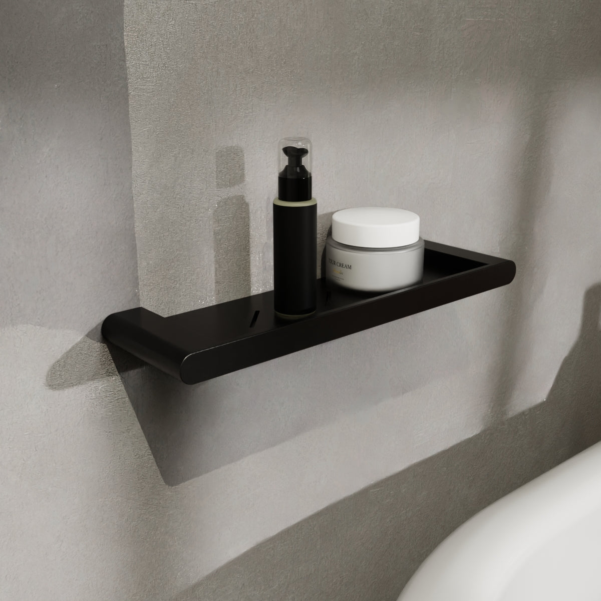 Bianca Metal Shower Shelf Matte Black