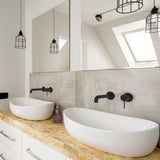 Mecca Wall Basin Mixer Separate Back Plate 185mm Spout Matte White