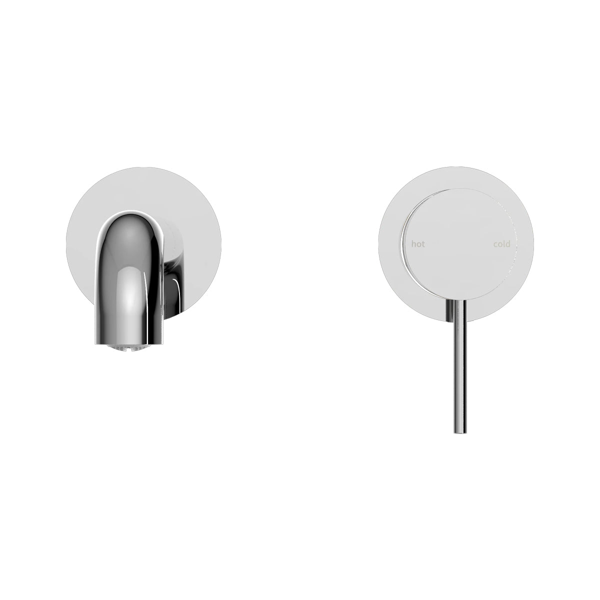 Mecca Wall Basin/bath Mixer Separate Back Plate 120mm Chrome