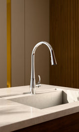 Simplice Pull Down Kitchen Mixer Polished Chrome 596T-4E-CP