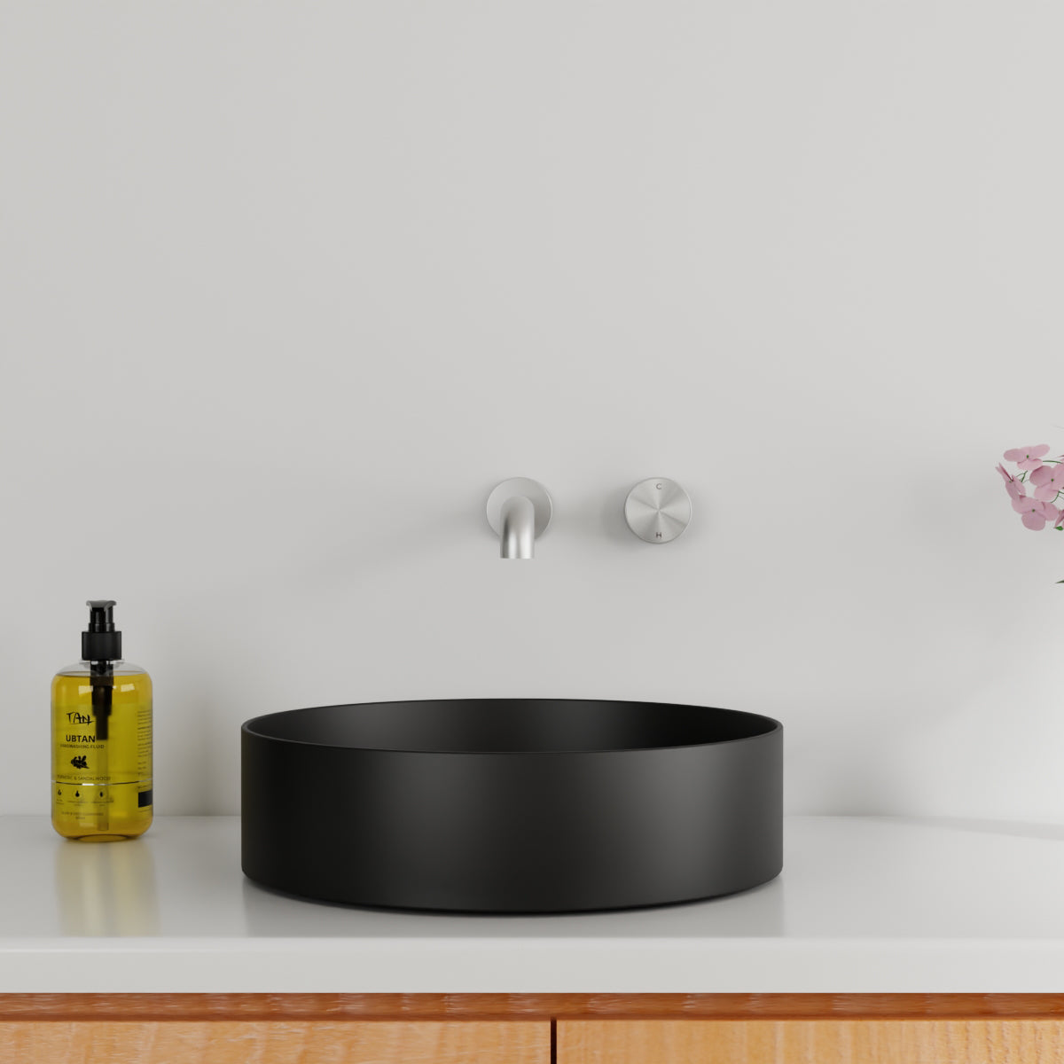 Kara Progressive Wall Basin/Bath Set 260mm Brushed Nickel