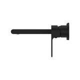 BIANCA WALL BASIN/BATH MIXER SEPARATE BACK PLATE 230MM MATTE BLACK