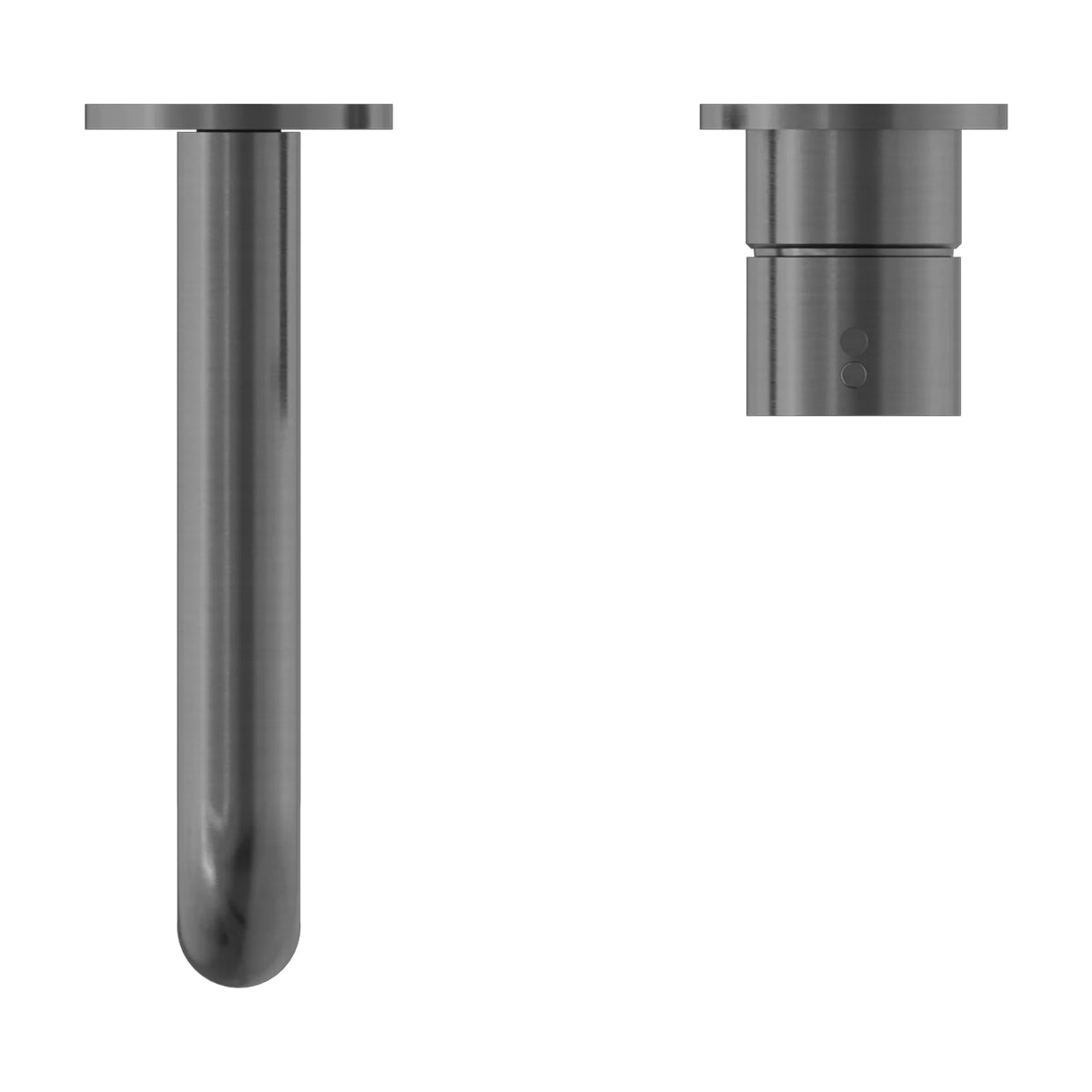 Mecca Wall Basin/Bath Mixer Separate Back Plate Handle Up 230mm Gun Metal