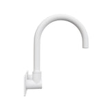 Mecca Wall Basin/Bath Mixer Swivel Spout Handle Up Matte White