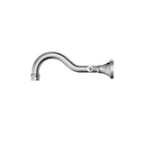 York Wall Basin Set With White Porcelain Lever Chrome