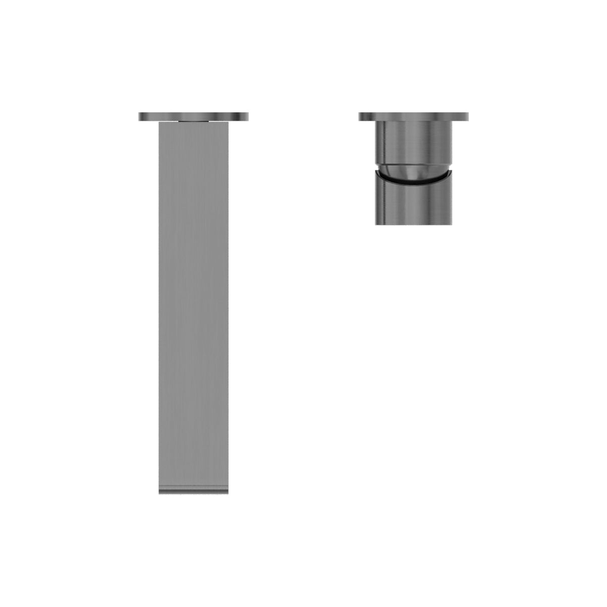 Bianca Wall Basin/Bath Mixer Separate Back Plate 187mm Gun Metal