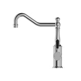 York Kitchen Mixer Hook Spout With Black Porcelain Lever Chrome