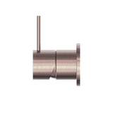 MECCA SHOWER MIXER 60MM HANDLE UP PLATE BRUSHED BRONZE