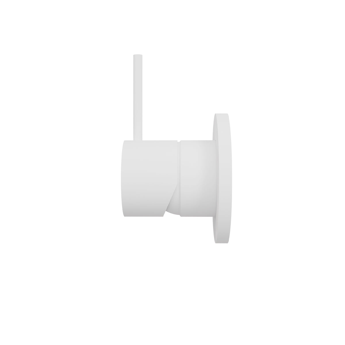 MECCA SHOWER MIXER 60MM HANDLE UP PLATE MATTE WHITE