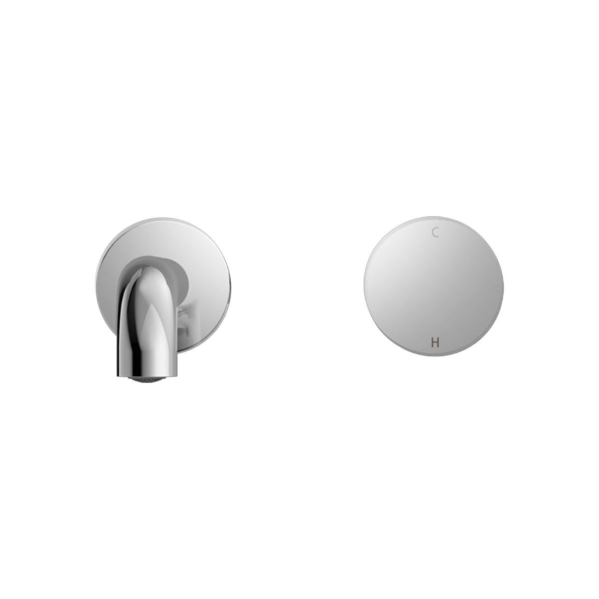 Kara Progressive Wall Basin/Bath Set 260mm Chrome