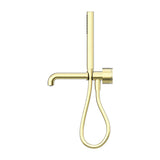Kara Progressive Shower System Separate Plate With Spout 230mm Brushed Gold