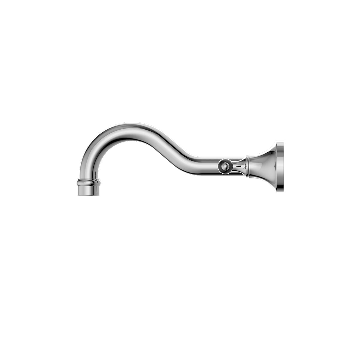 York Wall Basin Set With Black Porcelain Lever Chrome