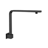 Square Swivel Shower Arm Matte Black