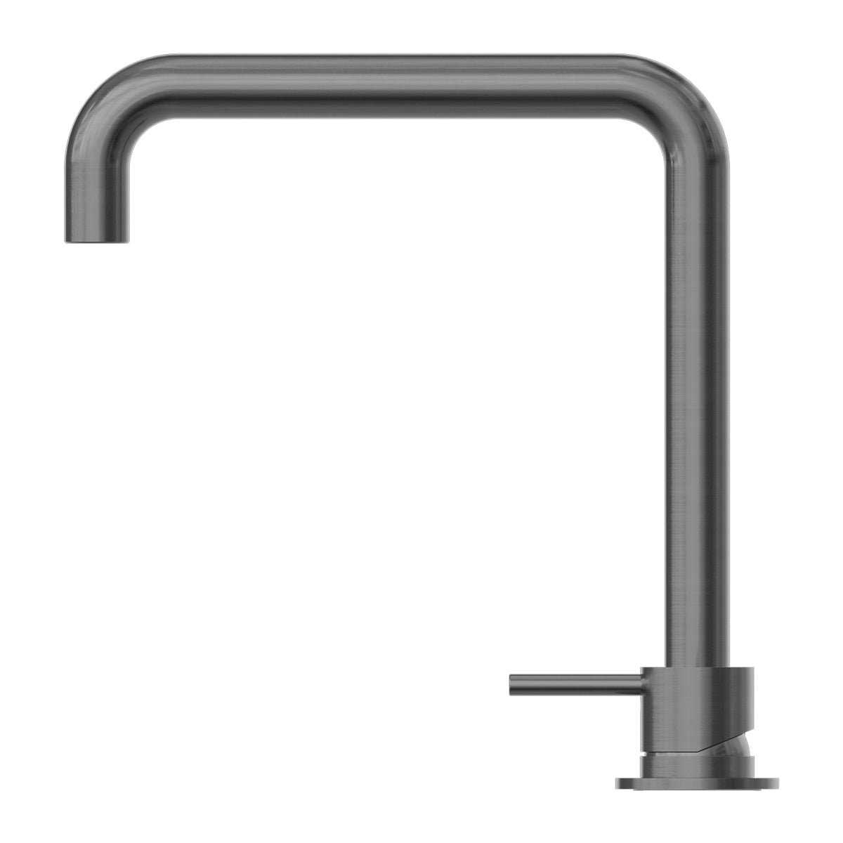 Mecca Hob Basin Mixer Square Swivel Spout Gun Metal