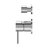 Mecca Shower Mixer With Divertor Separate Back Plate Chrome