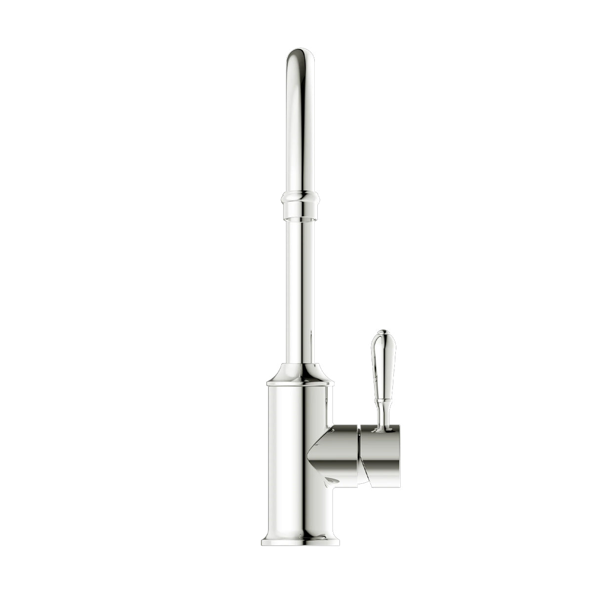 York Kitchen Mixer Gooseneck Spout With Metal Lever Brushed Nickel