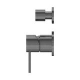 Mecca Shower Mixer With Divertor Separate Back Plate Gun Metal