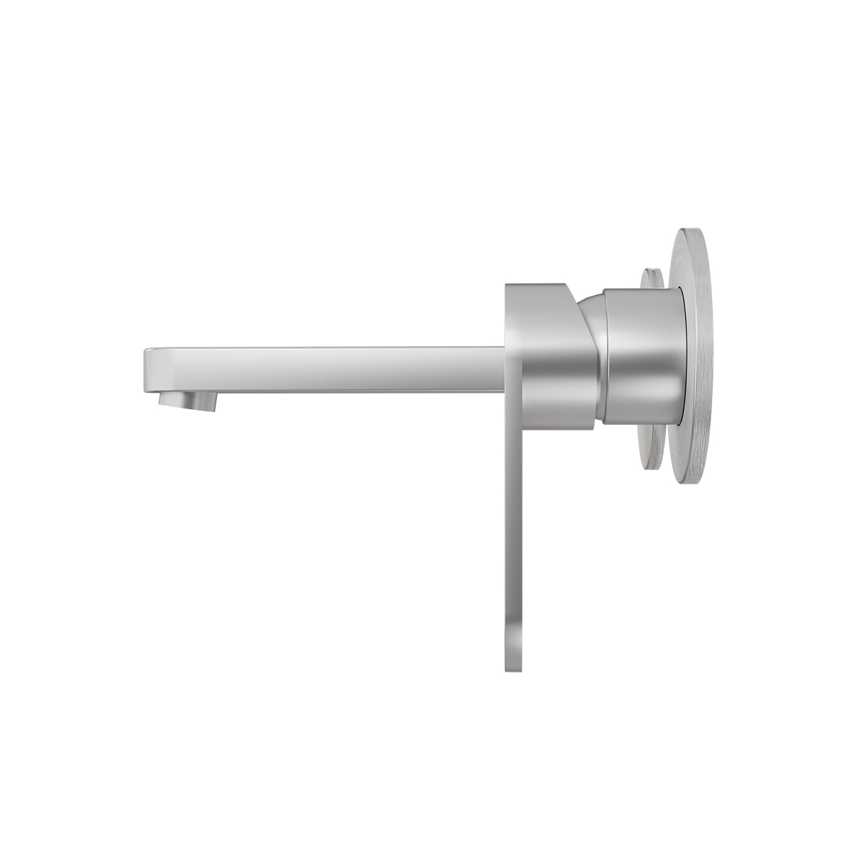 Ecco Wall Basin/Bath Mixer Separate Back Plate Brushed Nickel