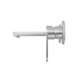 Ecco Wall Basin/Bath Mixer Separate Back Plate Brushed Nickel