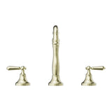 York Basin Set With Metal Lever Aged Brass