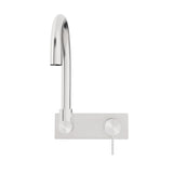MECCA WALL BASIN/BATH MIXER SWIVEL SPOUT BRUSHED NICKEL