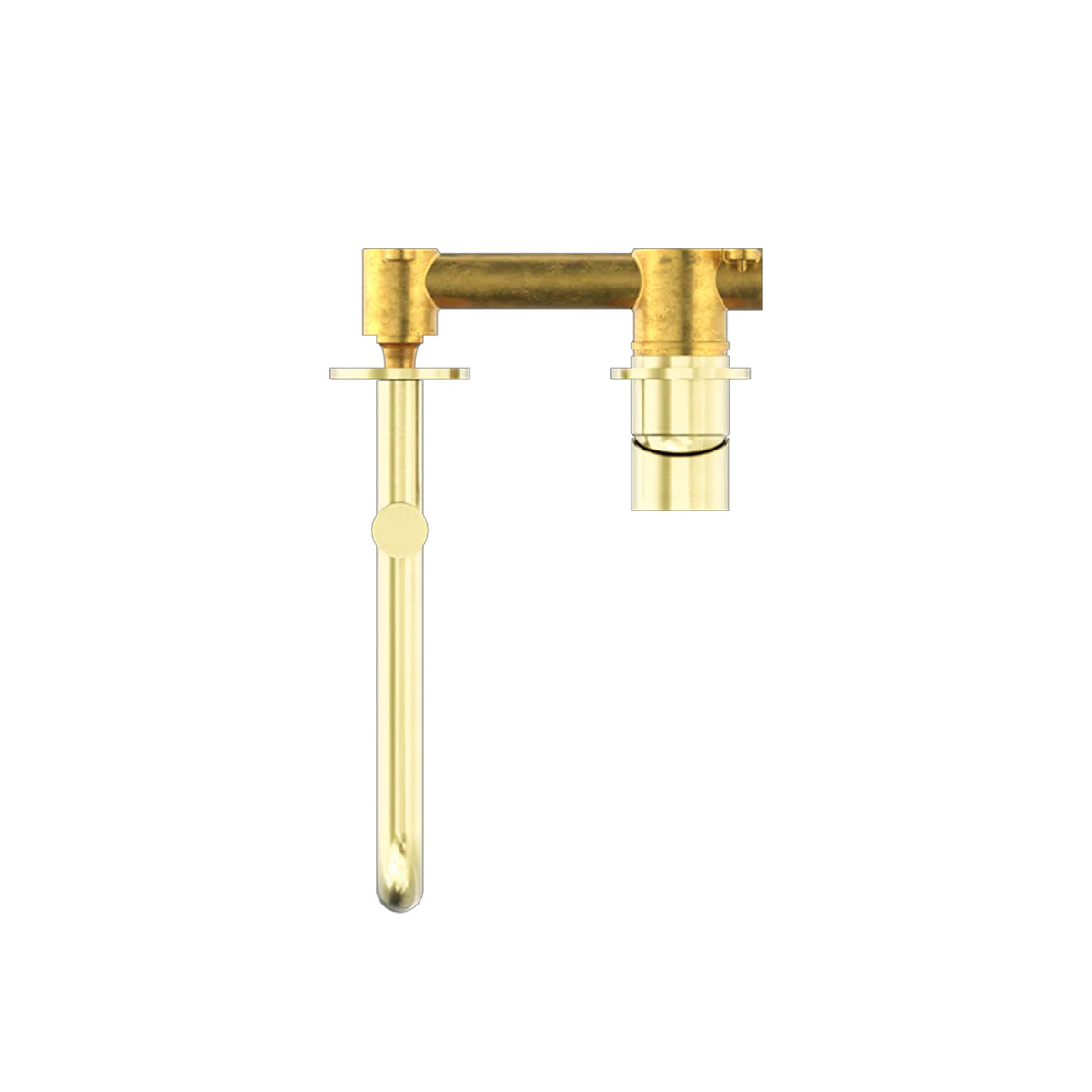 Mecca Wall Basin/Bath Mixer Swivel Spout 225mm Brushed Gold