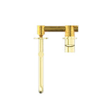 Mecca Wall Basin/Bath Mixer Swivel Spout 225mm Brushed Gold