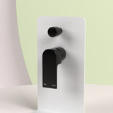 Bianca Shower Mixer With Divertor Separate Plate Matte Black