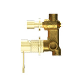Opal Shower Mixer With Divertor Separate Plate Brushed Gold