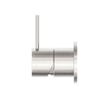 MECCA SHOWER MIXER 60MM HANDLE UP PLATE BRUSHED NICKEL