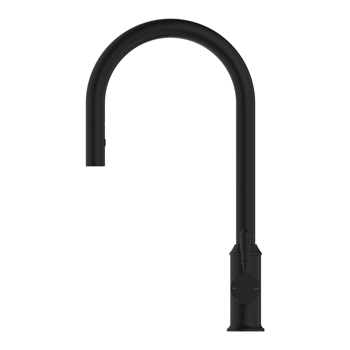 York Pull Out Sink Mixer With Vegie Spray Function With Metal Lever Matte Black