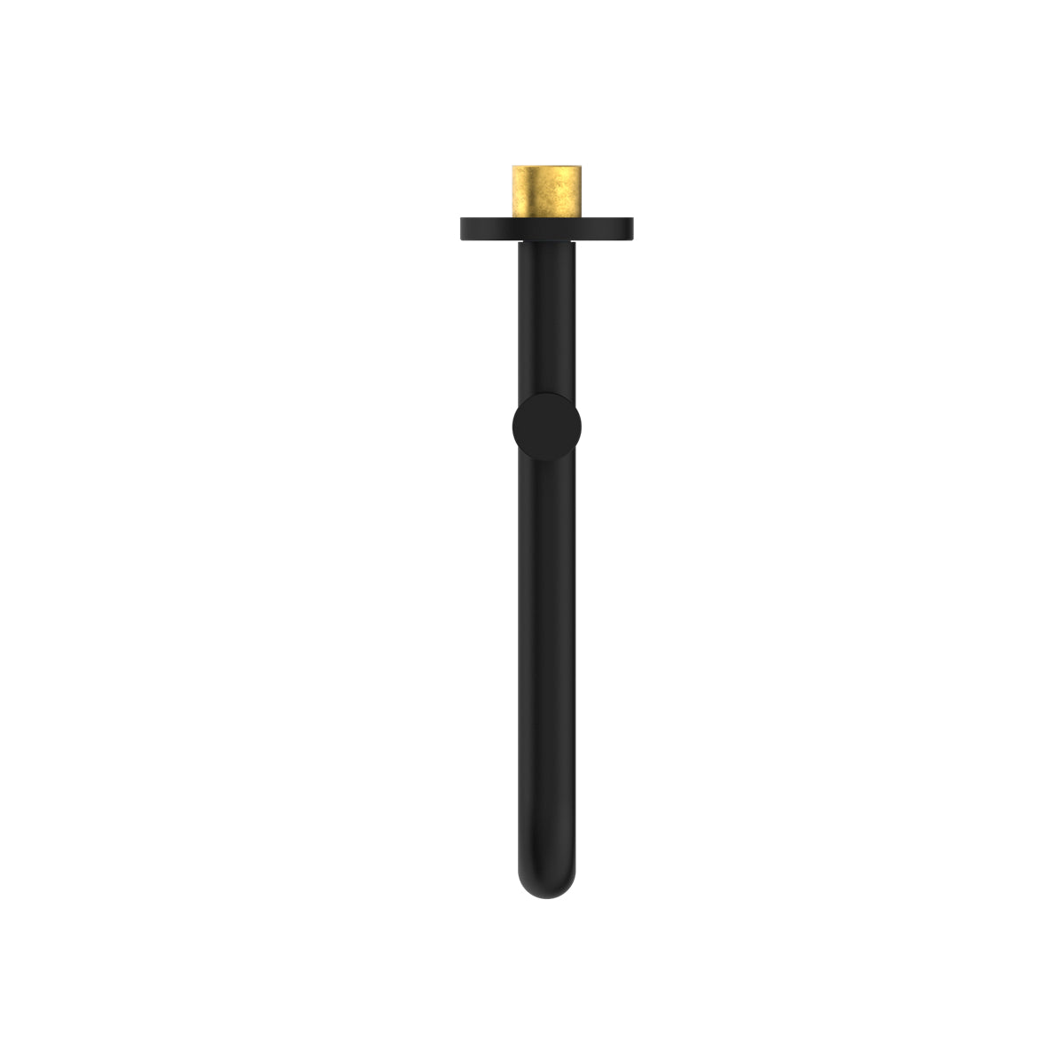 MECCA WALL MOUNTED SWIVEL BATH SPOUT ONLY 225MM MATTE BLACK