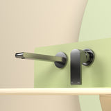 Bianca Wall Basin/Bath Mixer Separate Back Plate 187mm Gun Metal