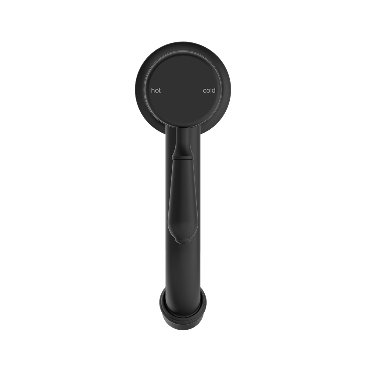 York Straight Basin Mixer With Metal Lever Matte Black
