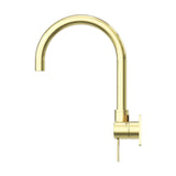 MECCA WALL BASIN/BATH MIXER SWIVEL SPOUT BRUSHED GOLD